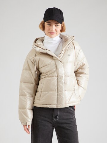 Calvin Klein Jeans Téli dzseki - bézs: elől