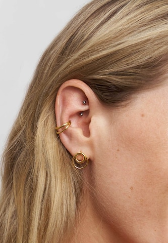 Stilnest Earrings in Gold: front