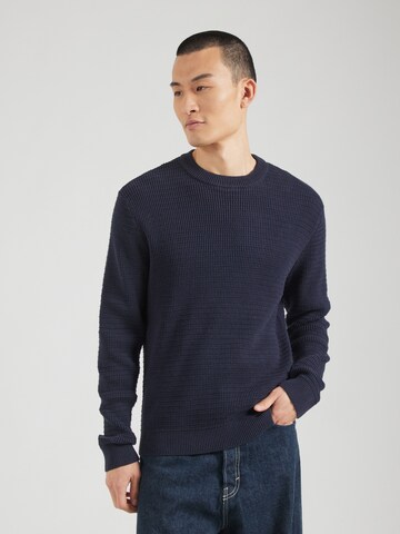 Pull-over 'SLHTheo' SELECTED HOMME en bleu : devant