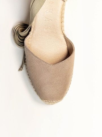 Alhamas - Sandalias 'Alpargata Cuña 10 cm' en gris