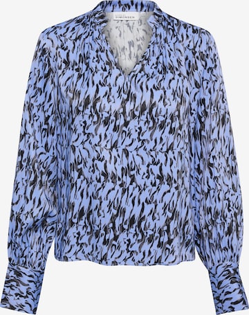 KAREN BY SIMONSEN Blouse 'Nikole' in Blauw: voorkant