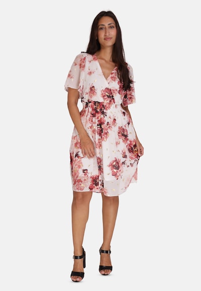 Elara Sommerkleid in 40-42 in gold / kirschrot / pastellrot / weiß, Produktansicht