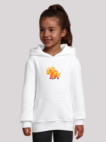 F4NT4STIC Sweatshirt 'Süßer Triceratops Dinosaurier' in White: front