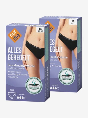 Nur Die Slip ' Alles Geregelt Menstruations-Slip medium' in Zwart