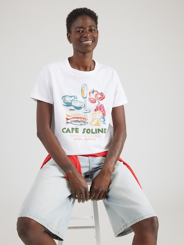 Abercrombie & Fitch Tričko 'HEIRLOOM ROMANTIC' - Biela: predná strana