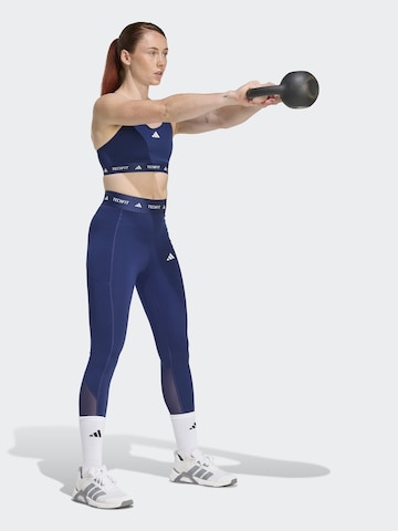 ADIDAS PERFORMANCE - Soutien Bustier Soutien de desporto em azul: frente