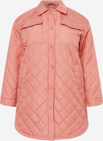 ONLY Carmakoma Between-Season Jacket 'NEW TANZIA' in Pink: front