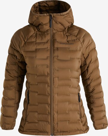 PEAK PERFORMANCE Daunenmantel W Argon Light Hood Jacket in Braun: predná strana