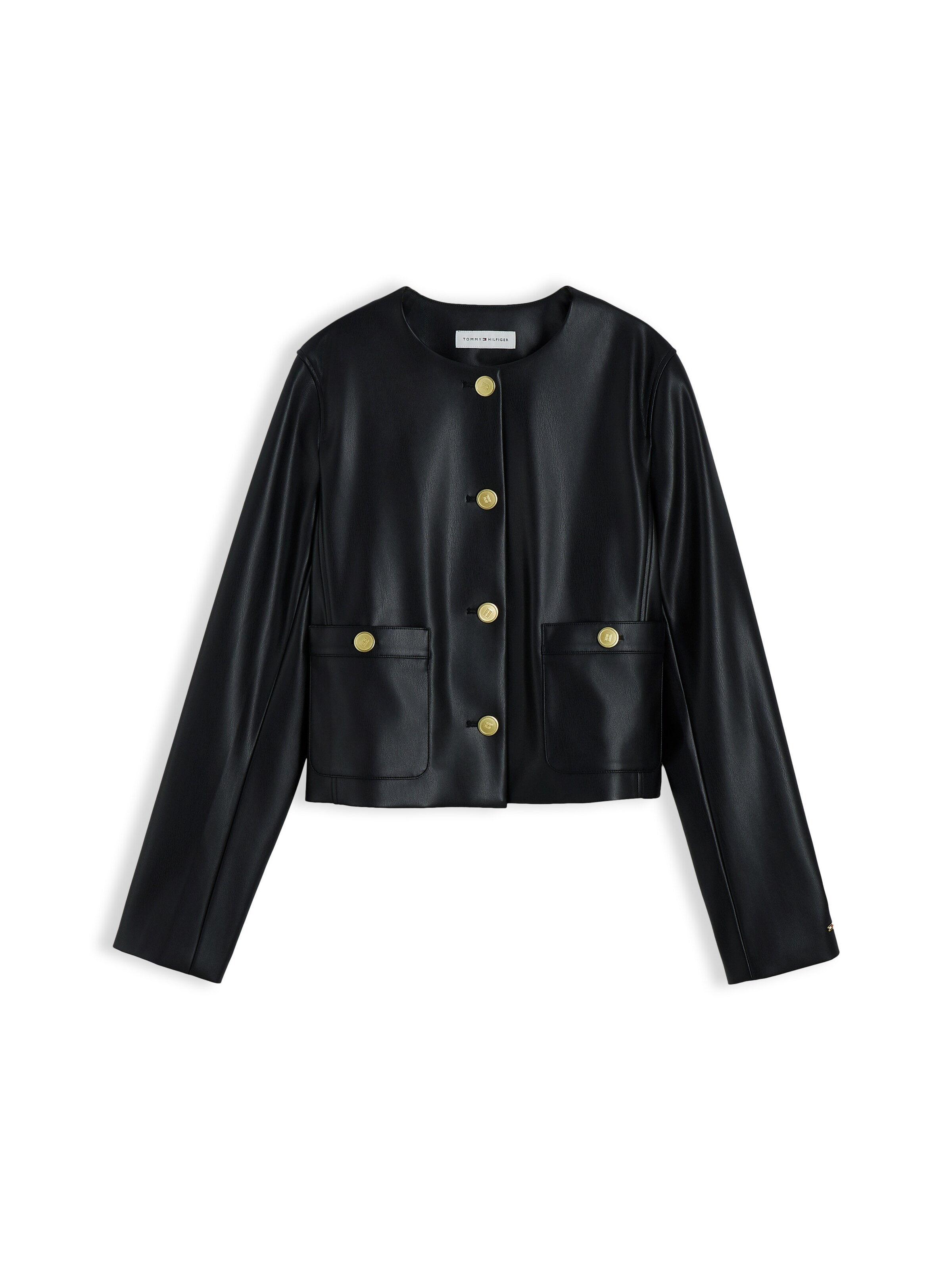 TOMMY HILFIGER - Chaqueta de entretiempo en negro: frente