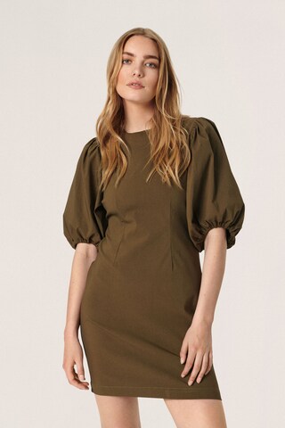 SOAKED IN LUXURY Dress 'Zazu' in Brown: front