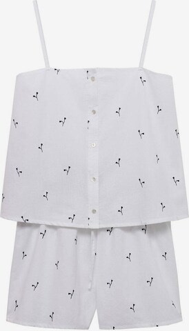 MANGO Pajama 'fiore' in White: front