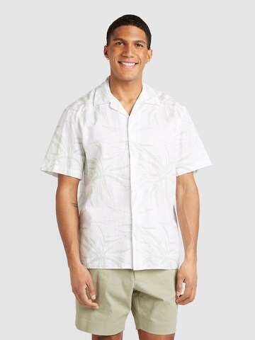 SELECTED HOMME Comfort fit Button Up Shirt in White: front