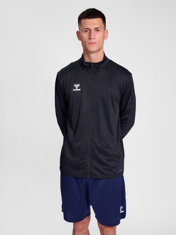 Hummel Sportsweatvest 'ESSENTIAL' in Zwart: voorkant