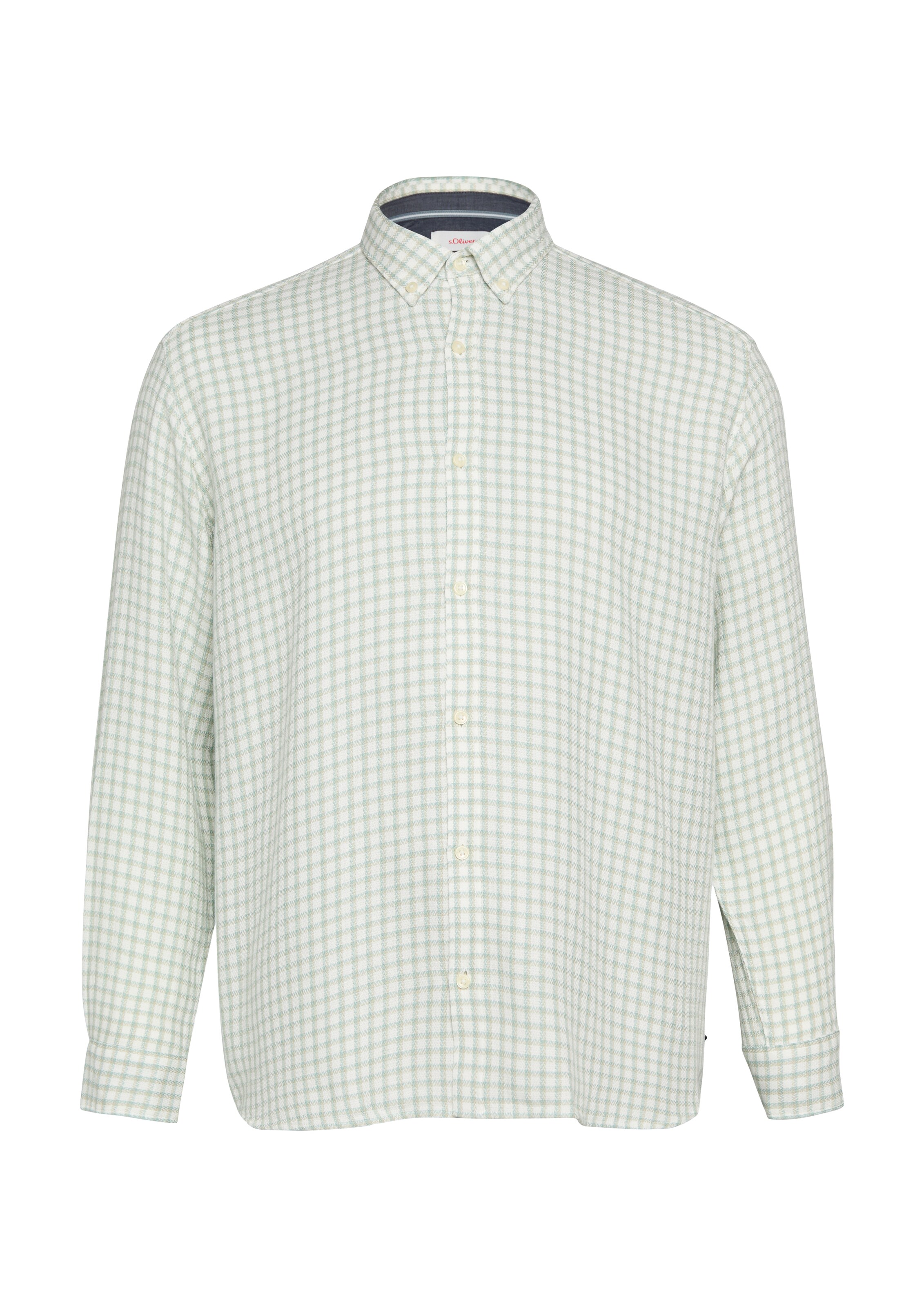 s.Oliver Men Big Sizes Regular Fit Hemd in Grün: Vorderseite