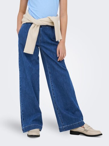 ONLY GIRLS Wide leg Jeans 'KOGDeia' in Blauw: voorkant