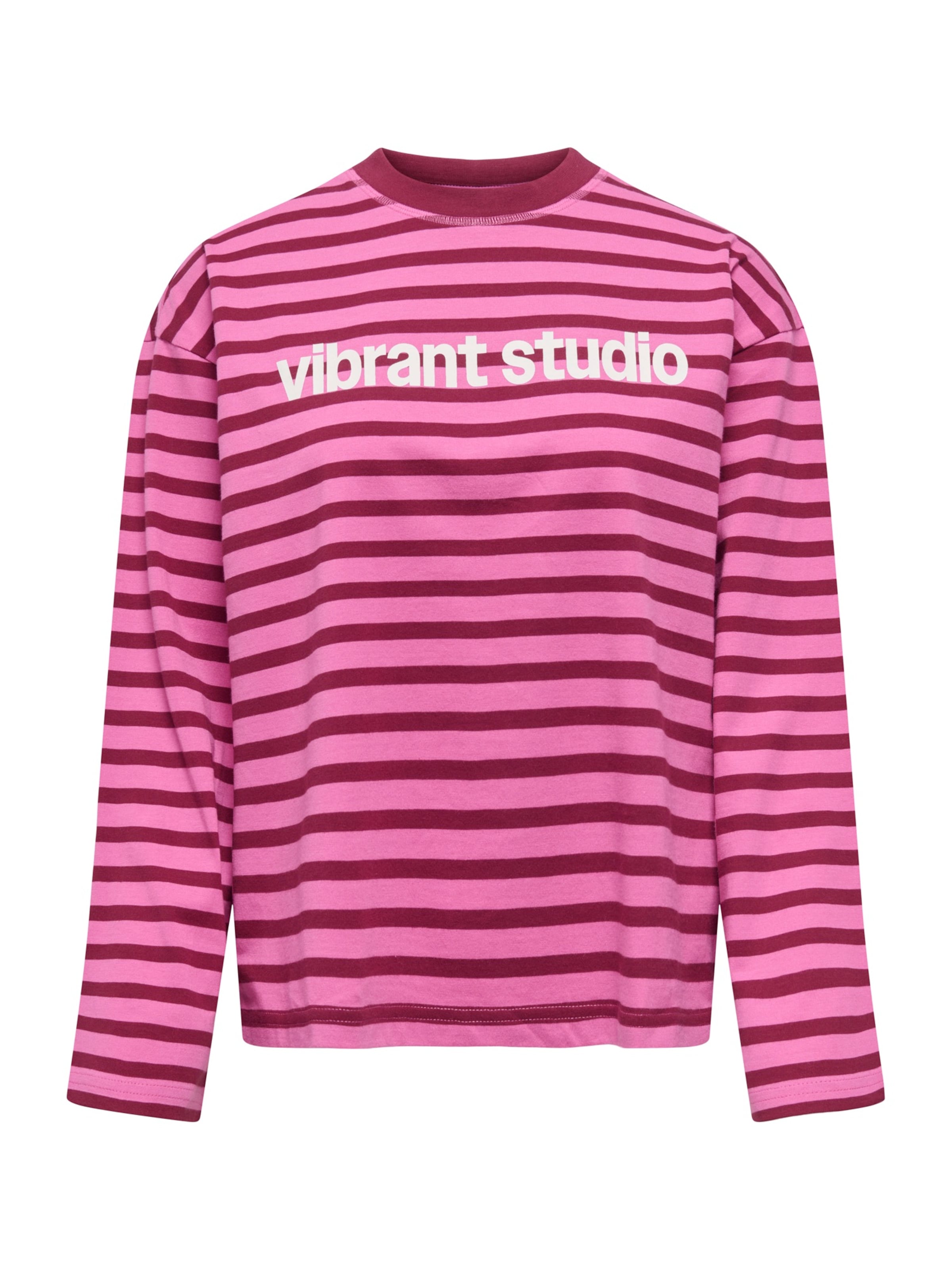 ONLY T-shirt 'ONLFREJA' en XS en magenta / rose clair / blanc, Vue avec produit