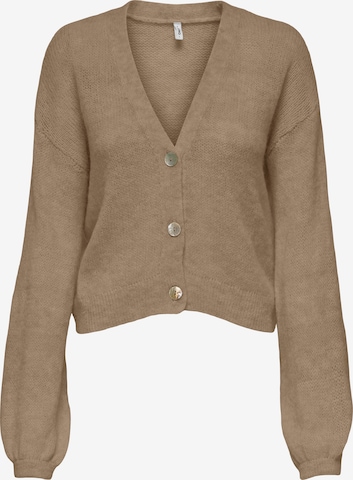 ONLY Strickjacke 'ONLKRISTY' in Braun: Vorderseite