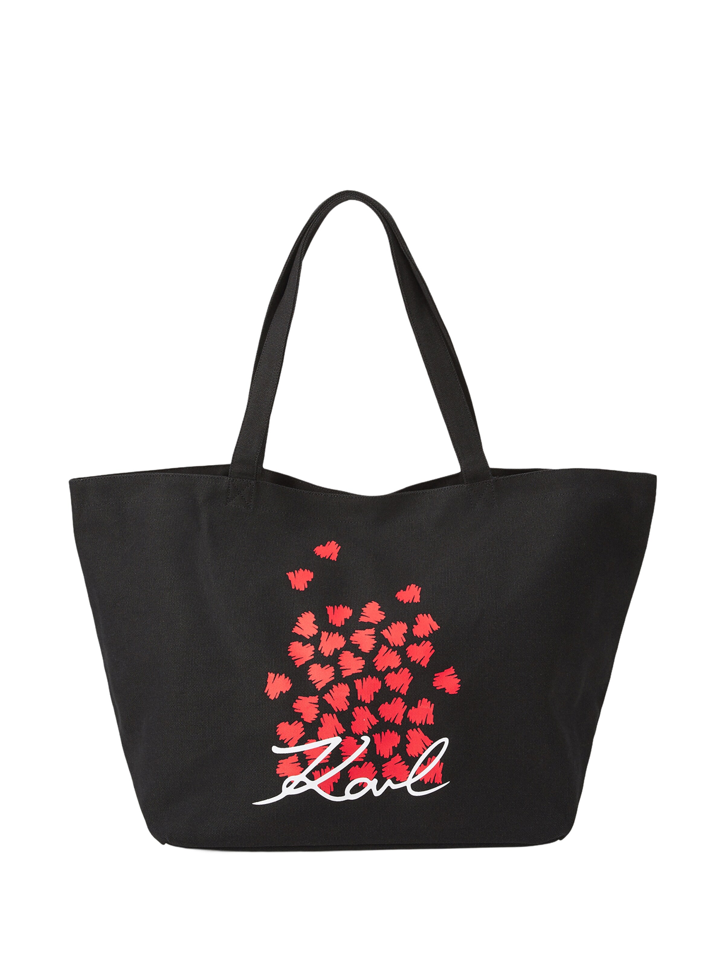 Karl Lagerfeld Ostoskassi 'HEARTS' värissä punainen / musta / valkoinen, Tuotenäkymä