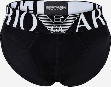 Slip de la Emporio Armani pe negru: față