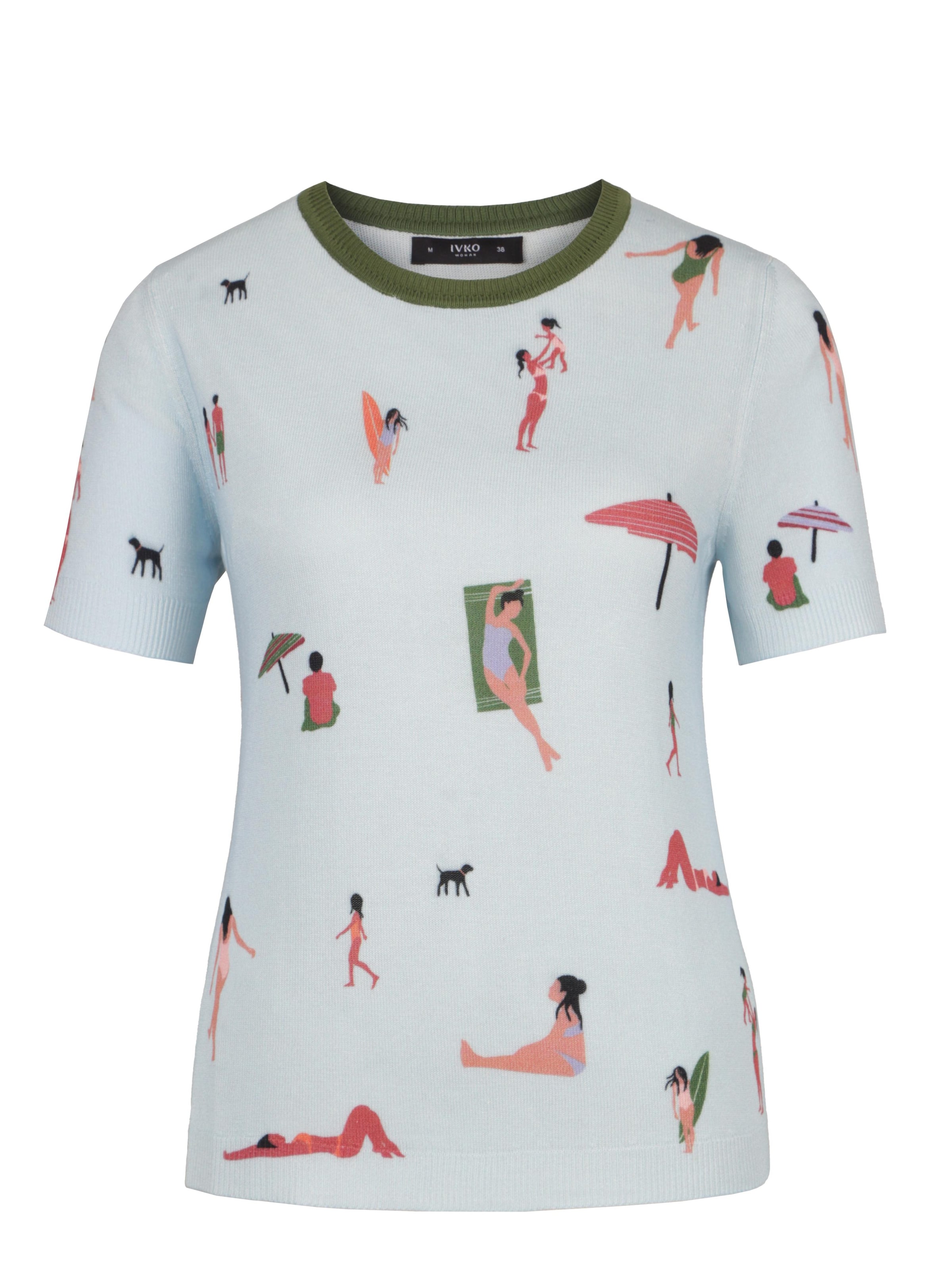 IVKO Knitted Top in Blue: front