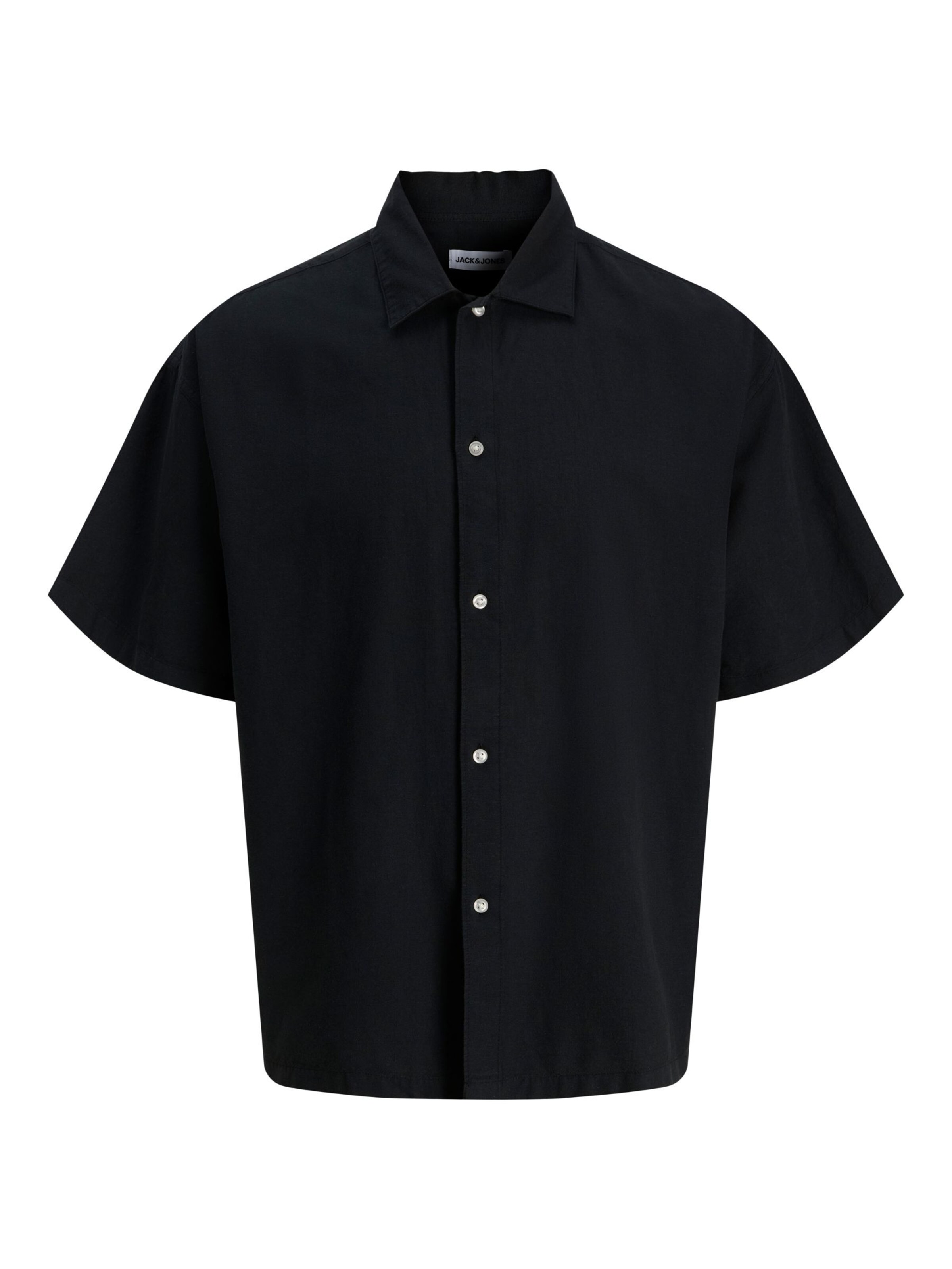Jack & Jones Junior - Ajuste confortable Camisa en negro: frente