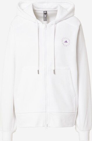 ADIDAS BY STELLA MCCARTNEY Athletic Zip-Up Hoodie in White: front