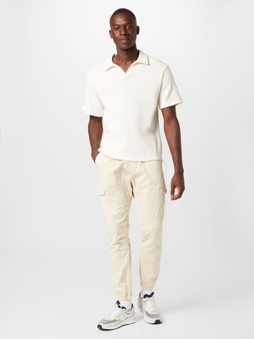 INDICODE JEANS Tapered Cargo Pants 'Levy' in Beige