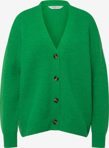 Studio Untold Knit Cardigan in Green: front