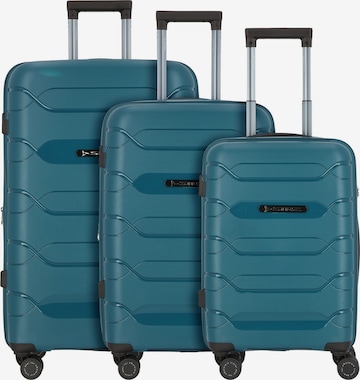 Polestream (STRZ) Suitcase Set in Blue: front