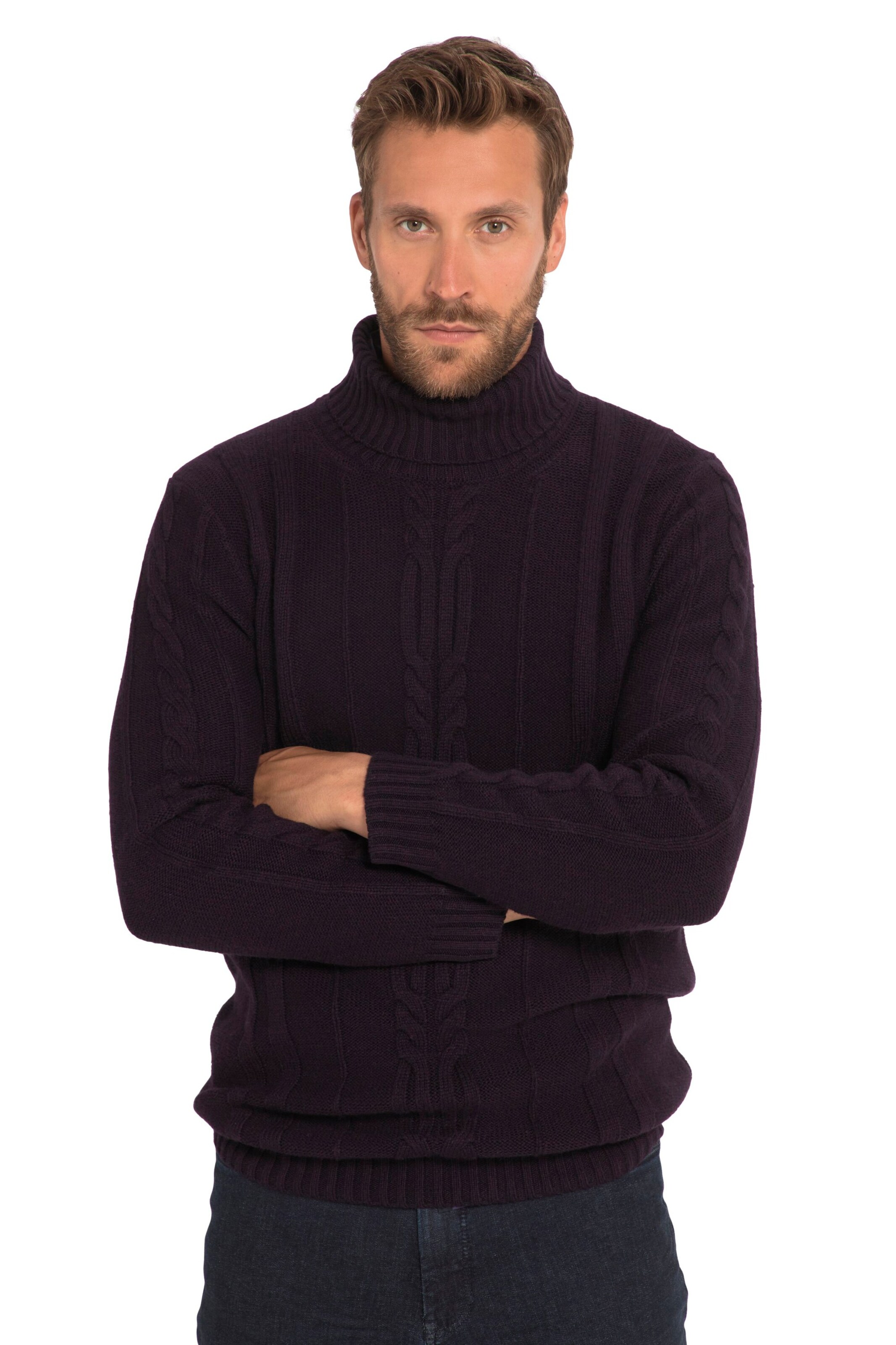 JP1880 Pullover in Lila: Vorderseite