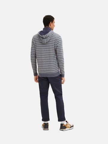 TOM TAILOR Zip-Up Hoodie in Blue