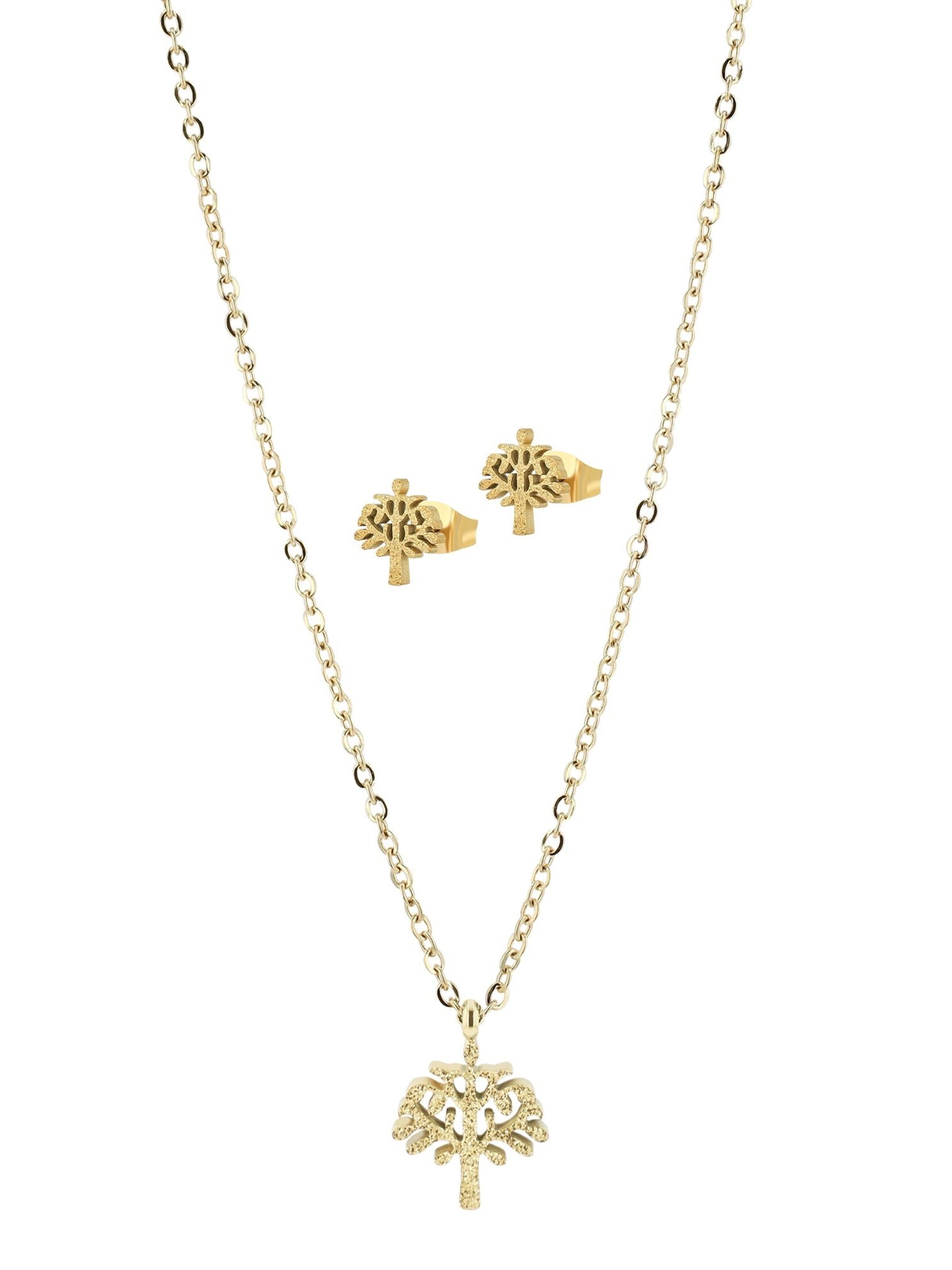 Akzent Jewelry Set 'Edelstahl silber' in Gold
