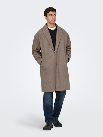 Only & Sons Between-Seasons Coat 'ONSWORF' in Brown