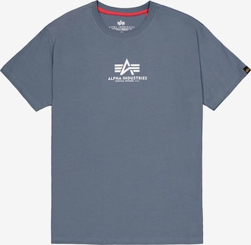 ALPHA INDUSTRIES Shirt 'Basic Mid Logo' in Blau: Vorderseite