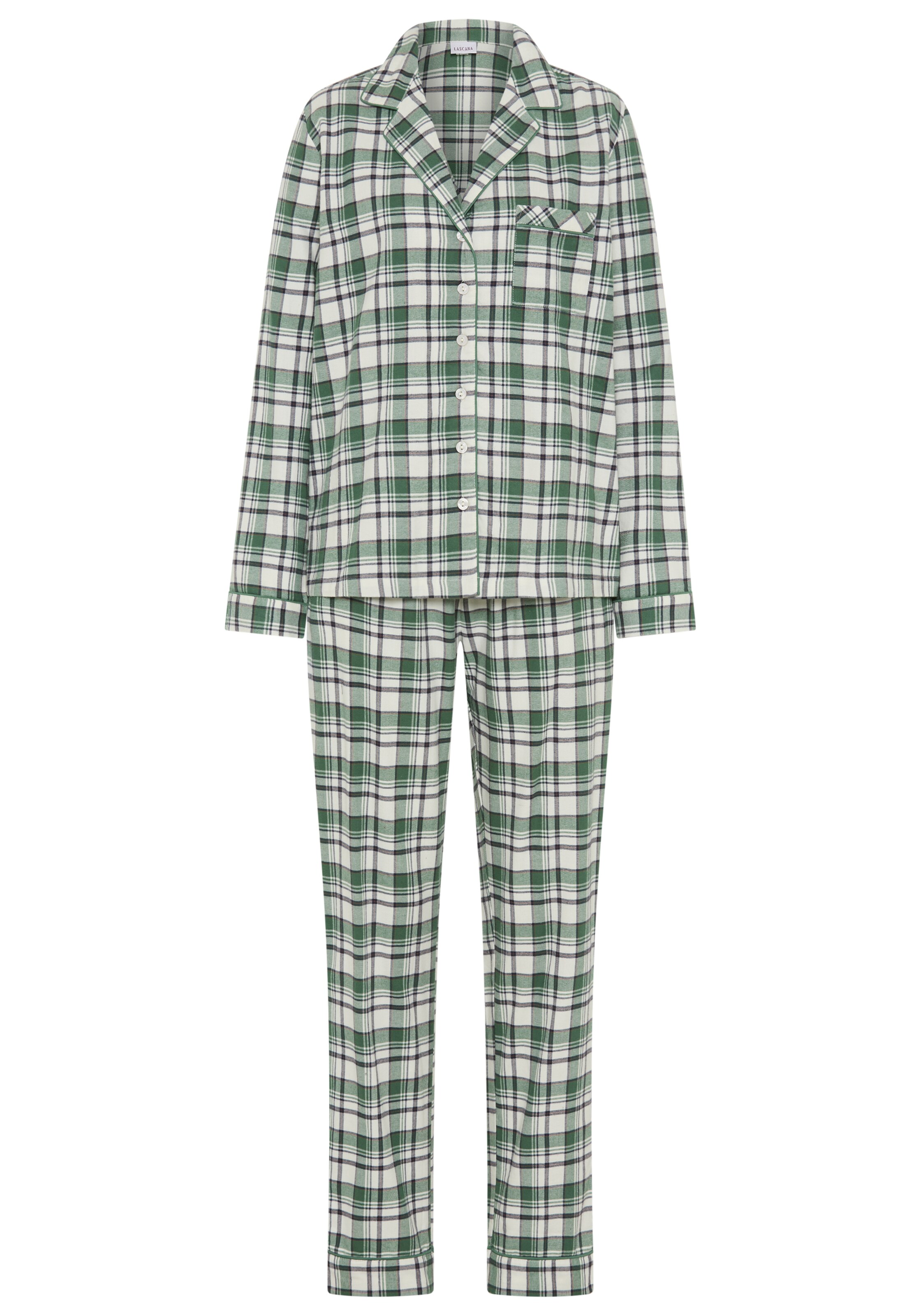 LASCANA Pajama in Green: front