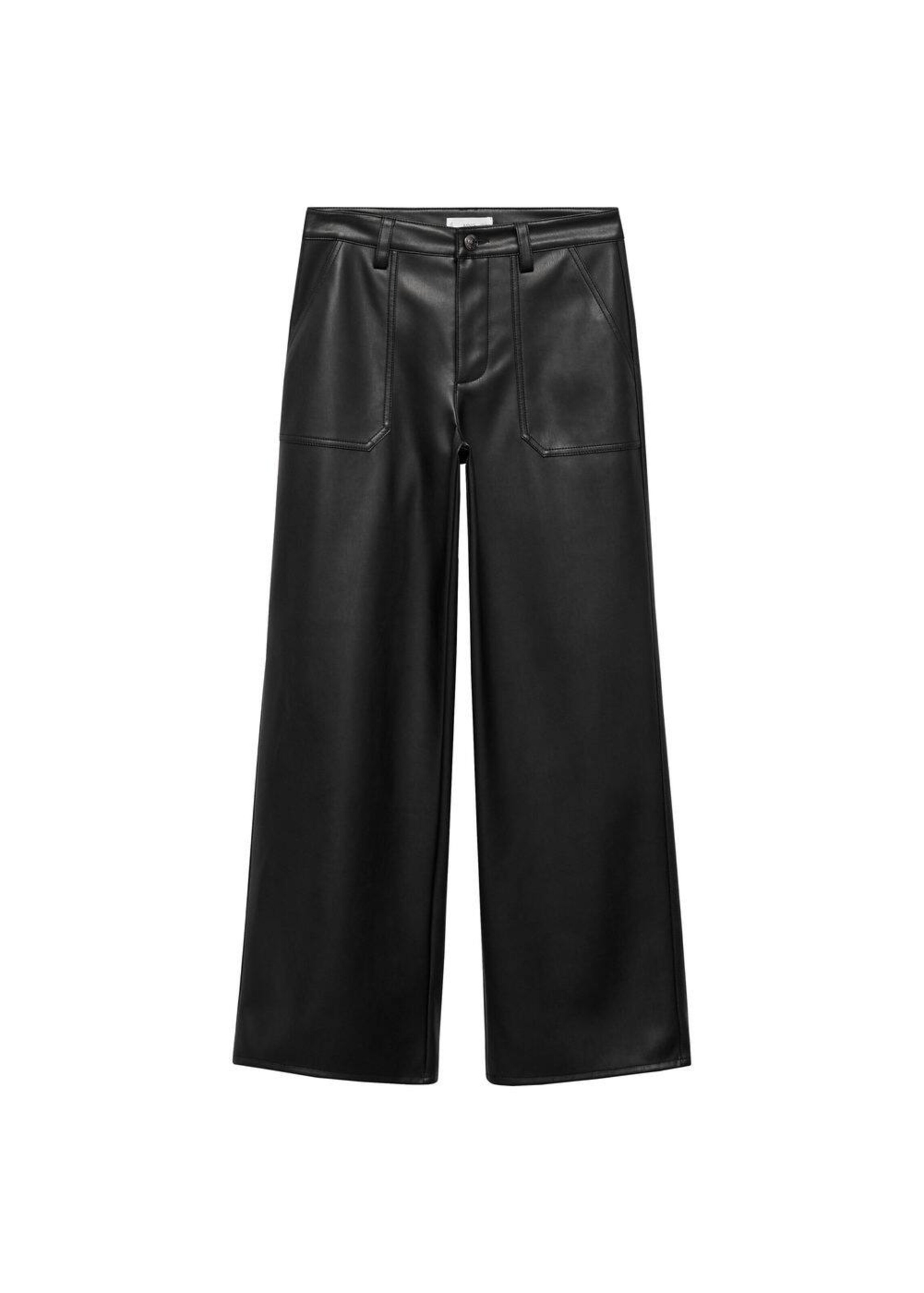 MANGO TEEN Loosefit Nadrág 'Poli' - fekete: elől