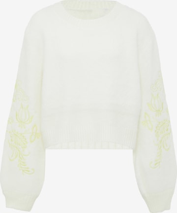 Poomi Neulepaita värissä valkoinen: etupuoli