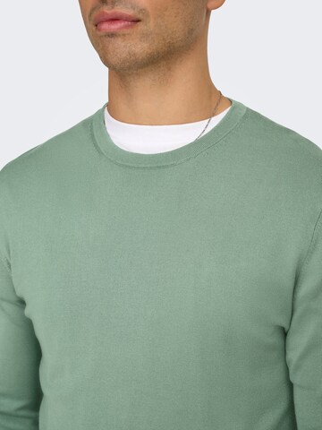 Pull-over Only & Sons en vert