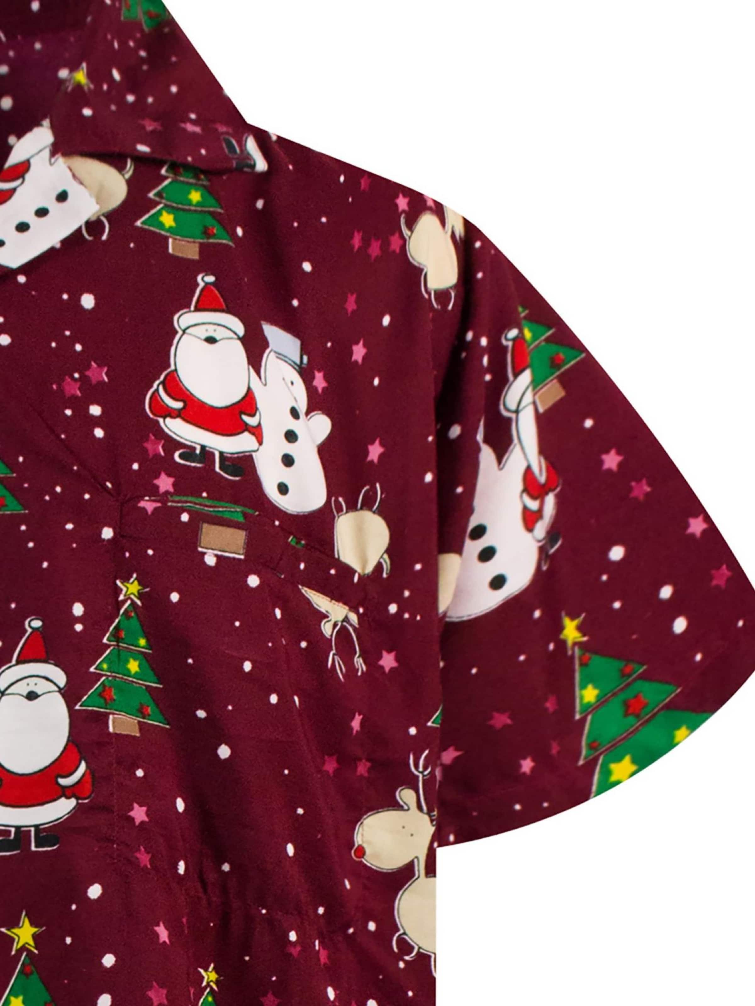 Regular fit Camicia 'Christmas Buddies' di King Kameha in rosso