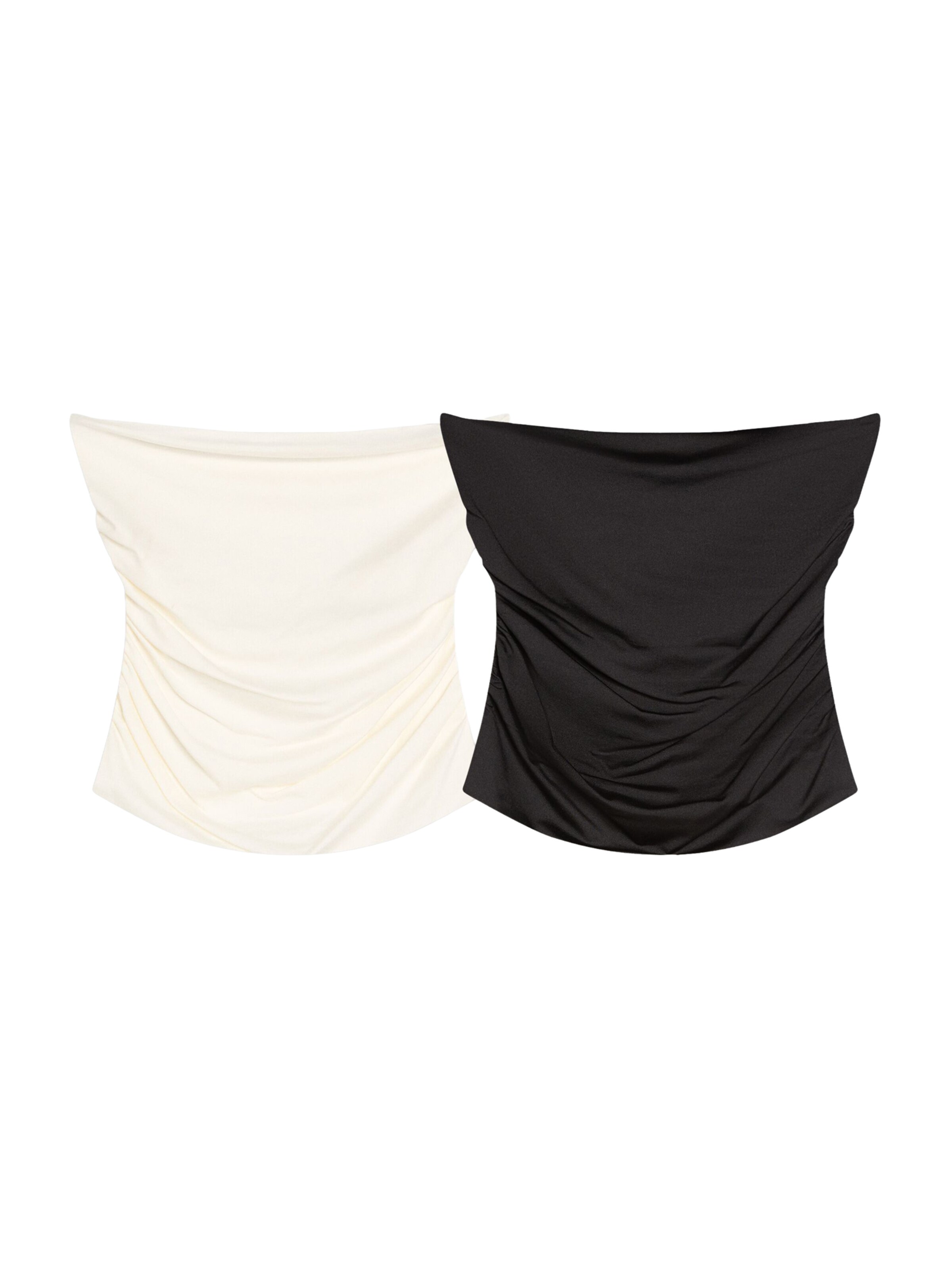 Top Bershka pe alb murdar, Vizualizare produs