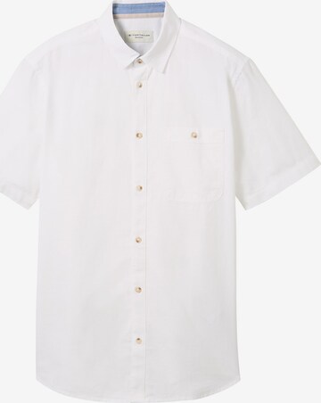 Coupe regular Chemise TOM TAILOR en blanc : devant