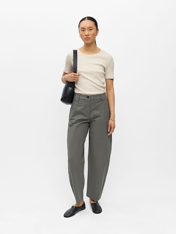 Barrel Pantaloni 'OBJMilly' di OBJECT in grigio