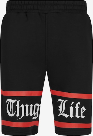 Thug Life Regular Workout Pants in Black: front