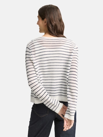 TOM TAILOR Strickjacke in Weiß