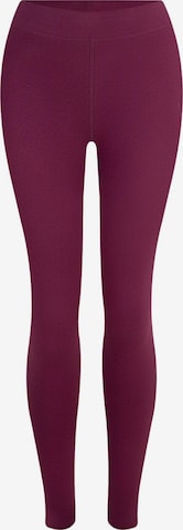 Leela COTTON Skinny Leggings 'Damen Bio-Baumwoll Leggings' in Lila: Vorderseite