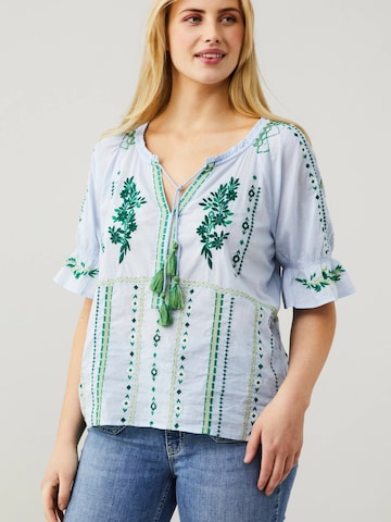 Odd Molly Bluse ' Amira ' in Blau: Vorderseite