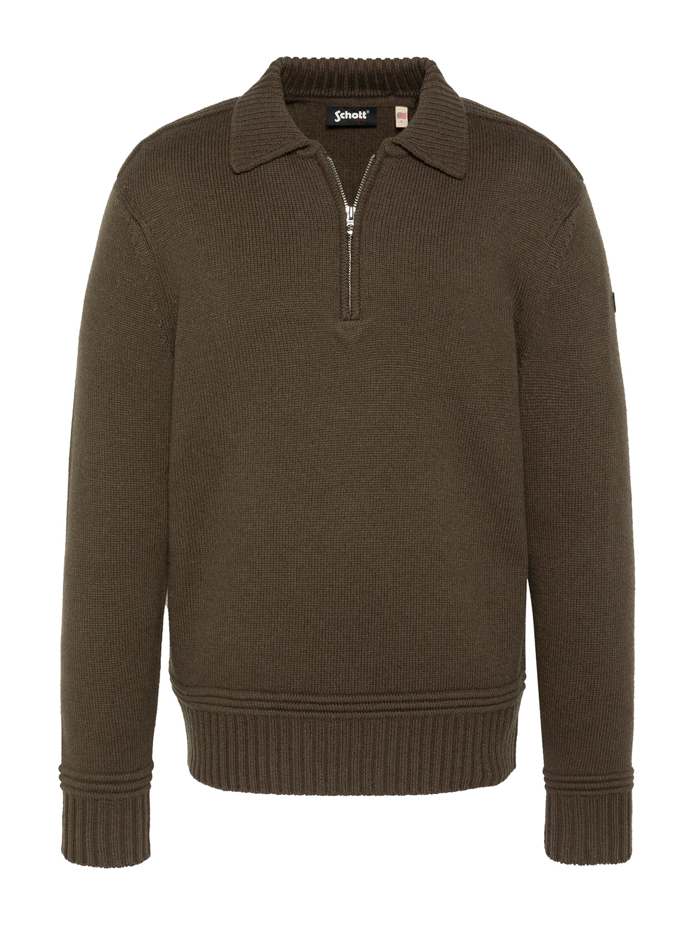 Pull-over Schott NYC en vert : devant