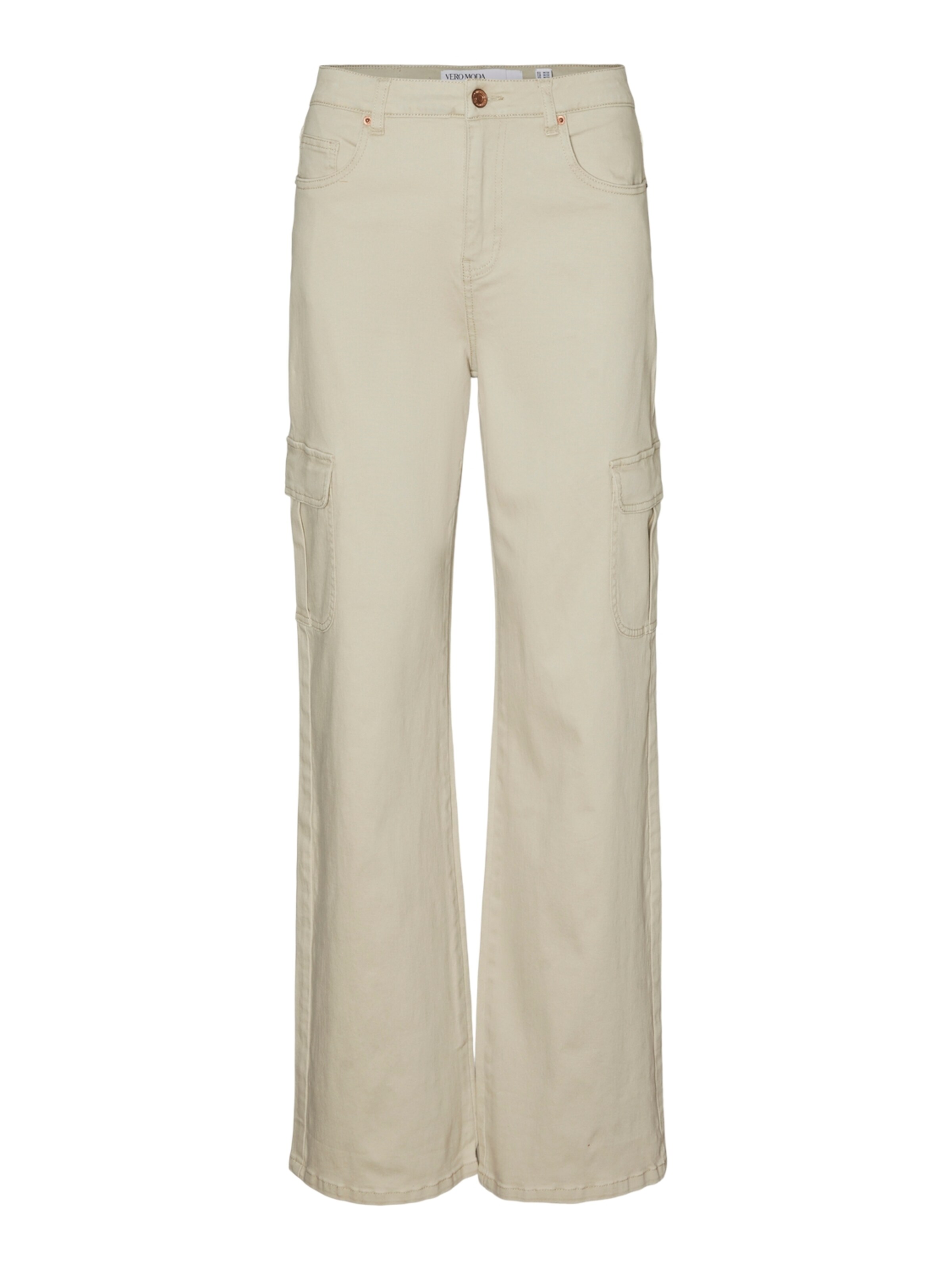 VERO MODA Loosefit Τζιν cargo 'VMTessa' σε μπεζ: μπροστά