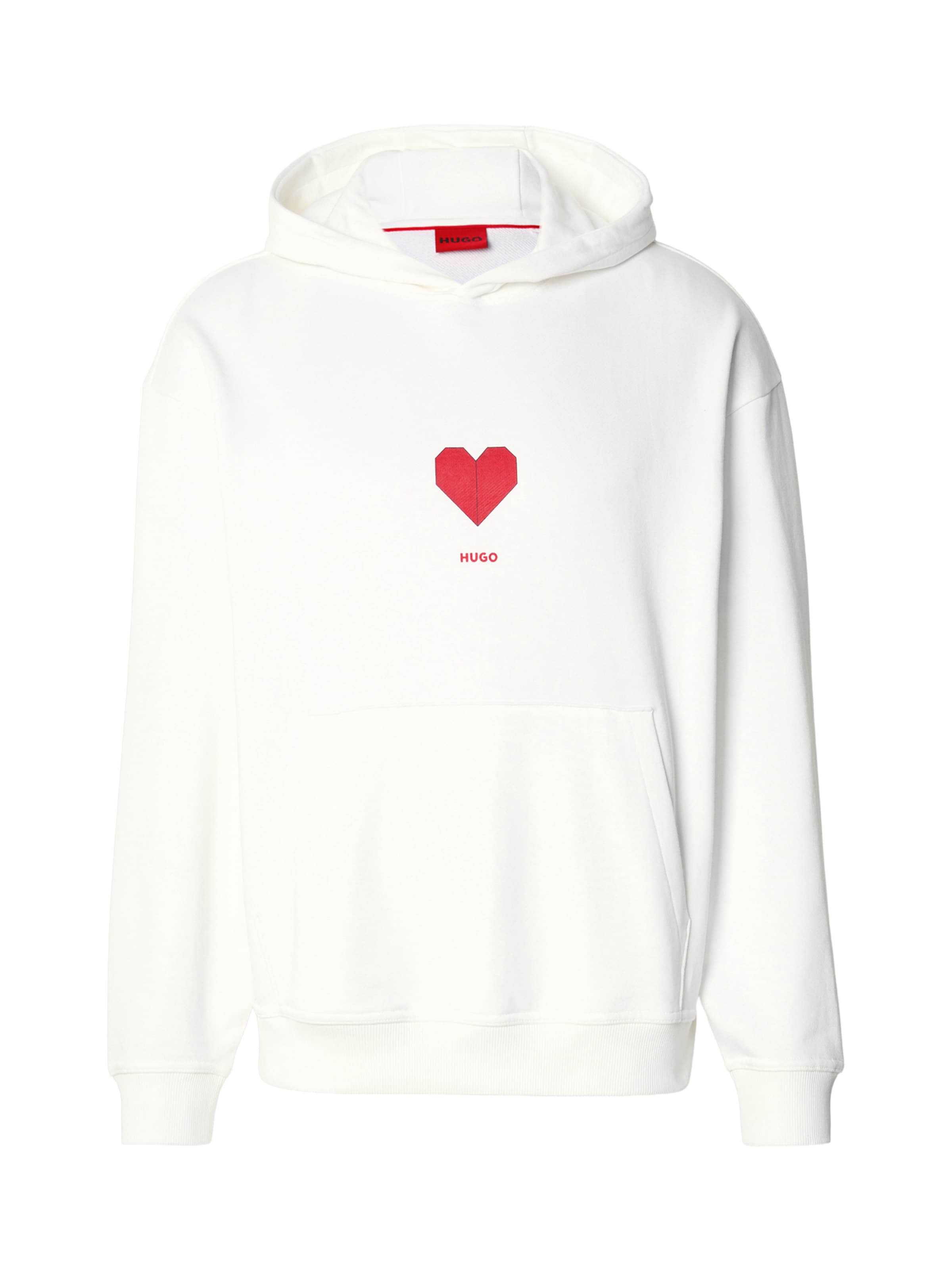 HUGO Суичър 'Dalentinos' в бяло: отпред