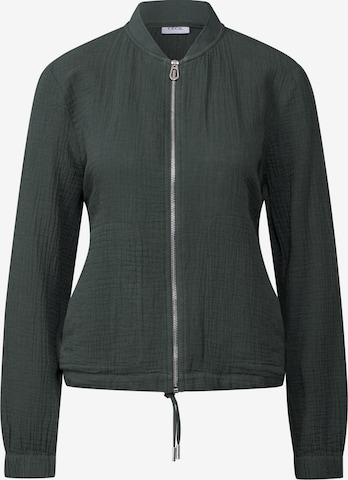 CECIL Kurze Musselin Jacke in Grün: Vorderseite